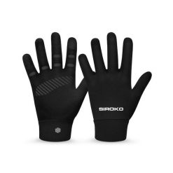 Ęce rękawiczki kolarskie na przejściowe pory roku Kolarstwo Siroko K-Core Bar. Czarne rękawiczki męskie SIROKO, na jesień, bez wzorów, z tkaniny. Za 71.00 zł.