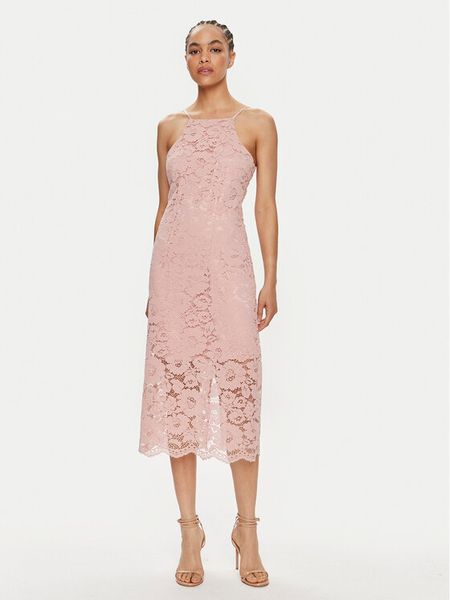 YAS Sukienka koktajlowa Milda 26032368 Różowy Regular Fit. Czerwone sukienki damskie YAS, xl, bez wzorów, z syntetyku, wizytowe, bez kołnierzyka, bez ramiączek. Za 219.99 zł.