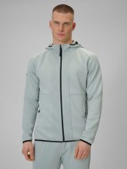 4F Bluza treningowa regular szybkoschnąca męska - miętowa L. Niebieskie bluzy męskie 4F, l, bez wzorów, z materiału, bez ramiączek, bez kaptura. Za 269.99 zł.