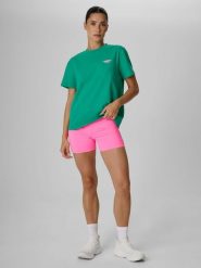 4F Legginsy krótkie dzianinowe damskie - różowe XL. Czerwone legginsy sportowe damskie 4F, s, bez wzorów, z dzianiny, krótkie. W wyprzedaży za 39.99 zł.