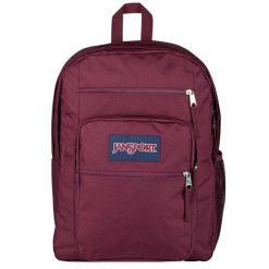 Plecak sportowo-turystyczny dla dorosłych Big Student Backpack. Czerwone plecaki męskie Jansport, bez wzorów, z materiału, młodzieżowe. Za 219.99 zł.