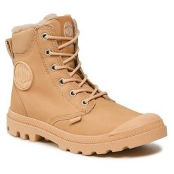 Trapery Palladium. Brązowe trapery damskie Palladium, bez zapięcia. Za 879.99 zł.