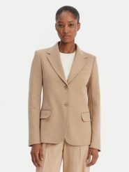 Weekend Max Mara Marynarka Ginnasta 2615911011 Beżowy Slim Fit. Brązowe marynarki i żakiety damskie Weekend Max Mara, bez wzorów, z bawełny, bez kołnierzyka, bez ramiączek. Za 1,419.00 zł.