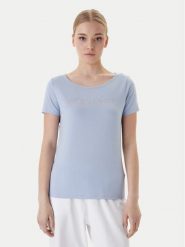 EA7 Emporio Armani T-Shirt 7W000978 AF10373 U9309 Niebieski Regular Fit. Niebieskie t-shirty damskie EA7 Emporio Armani, xl, bez wzorów, z bawełny, bez kołnierzyka, bez ramiączek. Za 329.99 zł.