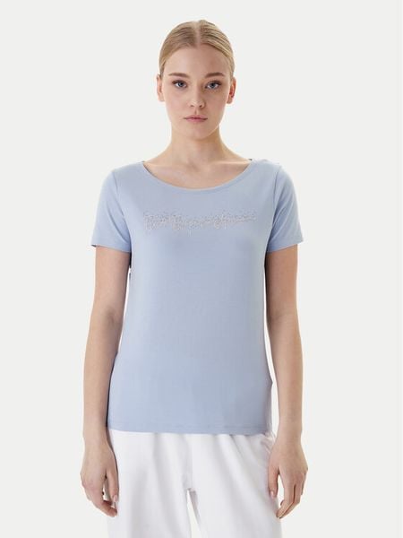 EA7 Emporio Armani T-Shirt 7W000978 AF10373 U9309 Niebieski Regular Fit. Niebieskie t-shirty damskie EA7 Emporio Armani, xl, bez wzorów, z bawełny, bez kołnierzyka, bez ramiączek. Za 329.99 zł.