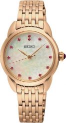Zegarek Seiko Zegarek damski Seiko SUR564P1 CYRKONIE różowe złoto. Czerwone zegarki damskie Seiko, złote. Za 1,890.00 zł.