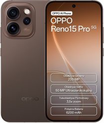 Smartfon Oppo Reno 15 Pro 5G 12/512GB Brązowy (OPR15P5G12/512BRN). Brązowe smartfony Oppo. Za 3,249.00 zł.