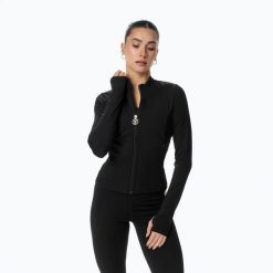 Bluza treningowa damska Cardio Bunny Zipper Blouse. Czarne bluzy damskie Cardio Bunny, s, bez wzorów, z elastanu, sportowe, bez ramiączek, bez kaptura. Za 209.99 zł.