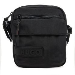Saszetka HUGO. Czarne saszetki i nerki męskie Hugo, bez wzorów. Za 289.99 zł.