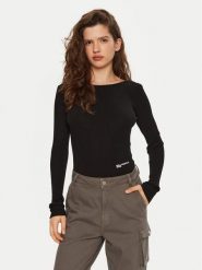 Karl Lagerfeld Jeans Body A1W18024 Czarny Slim Fit. Czarne body Karl Lagerfeld Jeans, bez wzorów, z jeansu. Za 319.99 zł.
