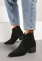 Czarne Botki Vices Kowbojki na Słupku Vertiona. Czarne botki damskie Born2be, na zimę, bez wzorów, z jeansu, bez obcasa, na obcasie, bez zapięcia. Za 159.99 zł.