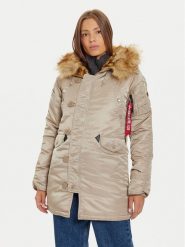 Alpha Industries Parka 113007 Brązowy Regular Fit. Brązowe parki damskie Alpha Industries, m, bez wzorów, z syntetyku, bez kaptura. Za 729.99 zł.