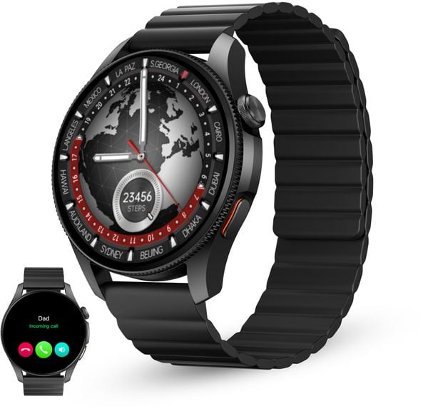 KSIX SMARTWATCH HORIZON, BLACK. Czarne zegarki smartwatch KSIX, bez wzorów. Za 486.78 zł.
