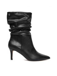 Nine West Botki CEO-SAMIRA-01 Czarny. Czarne botki damskie Nine West, bez wzorów, z materiału, bez obcasa, na szpilce, bez zapięcia. Za 269.99 zł.