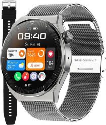 Smartwatch Enter SAT.111.1411.534-SET Srebrny. Szare zegarki smartwatch Enter, bez wzorów. Za 289.00 zł.