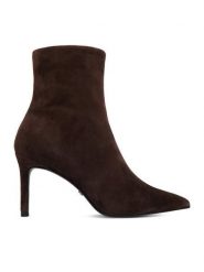 GINO ROSSI Botki C-TS6319-S Brązowy ciemny. Brązowe botki damskie Gino Rossi, bez wzorów, ze skóry, bez obcasa, na szpilce, bez zapięcia. Za 329.99 zł.