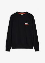 Bluza z czystej bawełny organicznej. Czarne bluzy męskie bonprix, l, bez wzorów, z bawełny, bez ramiączek, bez kaptura. Za 84.99 zł.