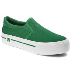 Zielone Tenisówki Big Star Sportowe Obuwie Damskie. Zielone obuwie sportowe damskie BIG STAR, na wiosnę, bez wzorów, z gumy, bez zapięcia, tenisowe. Za 109.00 zł.