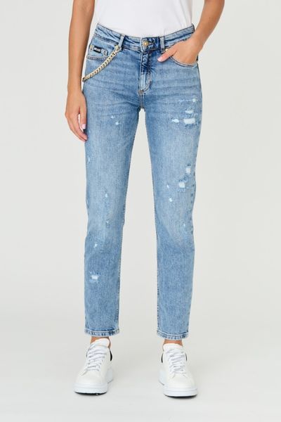 JUST CAVALLI Błękitne damskie jeansy Super Slim Chain, Rozmiar 26. Niebieskie jeansy damskie Just Cavalli, bez wzorów, z jeansu. W wyprzedaży za 549.99 zł.