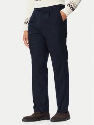 BOSS Chinosy H-Perino 50572014 Granatowy Tapered Fit. Niebieskie eleganckie spodnie męskie Boss, bez wzorów, z bawełny. Za 764.99 zł.