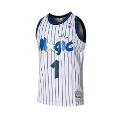 Koszulka Nba Orlando Magic Penny Hardaway. Białe bluzki damskie Mitchell & Ness, bez wzorów, z jersey, sportowe, bez kołnierzyka, bez ramiączek. W wyprzedaży za 421.50 zł.