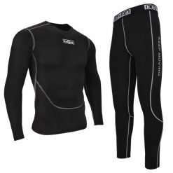 Komplet termoaktywny bielizna termiczna Keeza. Czarna bielizna sportowa damska KEEZA, s, bez wzorów. Za 128.00 zł.