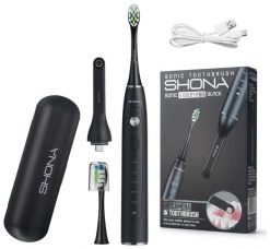 Szczoteczka soniczna Shona Sonic Vision Pro + kamera Wi-Fi czarny. Czarne szczoteczki soniczne Shona Med. Za 199.00 zł.