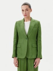 Weekend Max Mara Marynarka Nalut 2515041012 Zielony Regular Fit. Zielone marynarki i żakiety damskie Weekend Max Mara, bez wzorów, ze lnu, bez kołnierzyka, bez ramiączek. Za 1,129.00 zł.