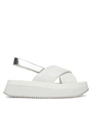 Liu Jo Sandały Dreamy BA5089 EX097 Biały. Białe sandały damskie Liu Jo, bez wzorów, ze skóry, bez obcasa, na płaskiej podeszwie, bez zapięcia. Za 349.99 zł.