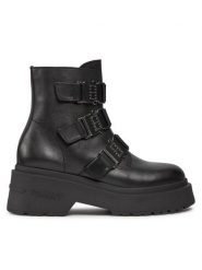Tommy Jeans Botki Tjw Chunky Boot Hardware EN0EN02443 Czarny. Czarne botki damskie Tommy Jeans, bez wzorów, z jeansu, bez obcasa, na słupku, bez zapięcia. Za 759.99 zł.