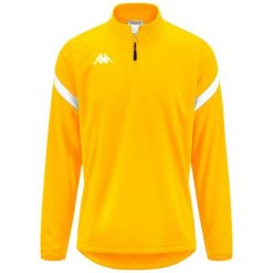 Bluza dresowa 1/2 zip Kappa Dolvole. Białe bluzy męskie Kappa, bez wzorów, z dresówki, sportowe, bez ramiączek, bez kaptura. Za 207.50 zł.