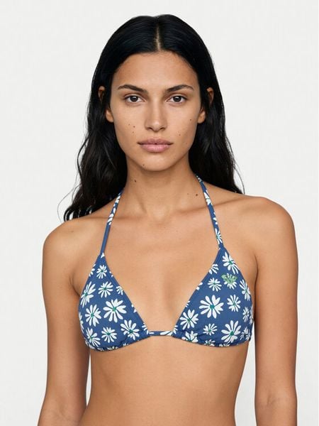 Roxy Góra od bikini Printed Essentials Tiki Tri ERJX305695 Niebieski. Niebieskie bikini Roxy, l, bez wzorów, z syntetyku. Za 79.99 zł.