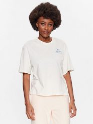 Mustang T-Shirt Audrey 1013397 Écru Regular Fit. T-shirty damskie Mustang, s, bez wzorów, z bawełny, bez kołnierzyka, bez ramiączek. Za 99.99 zł.