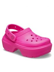 Crocs Klapki Stomp Clog 209349 Różowy. Czerwone klapki damskie Crocs, bez wzorów, z tworzywa sztucznego, bez obcasa, bez zapięcia. Za 249.99 zł.