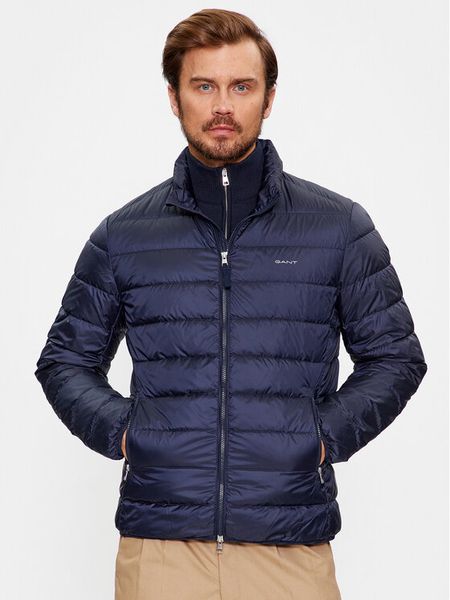 Gant Kurtka puchowa Light Down Jacket 7006298 Granatowy Regular Fit. Niebieskie kurtki męskie GANT, m, bez wzorów, z puchu, bez kaptura. Za 999.99 zł.
