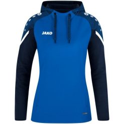 Damska bluza dresowa z kapturem Jako Performance. Niebieskie bluzy damskie Jako, na zimę, bez wzorów, z dresówki, sportowe, bez ramiączek, z kapturem. W wyprzedaży za 235.00 zł.