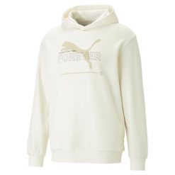 Bluza męska sportowa Puma ESS BETTER. Białe bluzy sportowe męskie Puma, m, bez wzorów, z kapturem, na fitness i siłownię. Za 129.00 zł.