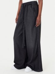 Adidas Jeansy KD3919 Czarny Wide Leg. Czarne jeansy damskie Adidas, bez wzorów, z bawełny. Za 509.99 zł.