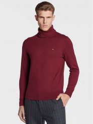Tommy Hilfiger Golf Pima MW0MW28048 Bordowy Regular Fit. Czerwone swetry męskie Tommy Hilfiger, m, bez wzorów, z bawełny, bez kołnierzyka, bez ramiączek. Za 519.99 zł.
