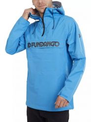 Kurtka turystyczna męska Fundango Salmo Logo. Niebieskie kurtki sportowe męskie FUNDANGO, m, bez wzorów, z materiału, bez kaptura, trekkingowe. Za 306.90 zł.
