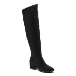 Czarne Kozaki Lemar Damskie Stylowe Obuwie. Czarne kozaki damskie Lemar, bez wzorów, z nubiku, bez obcasa, bez zapięcia. Za 299.00 zł.