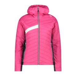 Ultralekka kurtka damska CMP. Niebieskie kurtki sportowe damskie CMP, bez wzorów, z nylonu, bez ramiączek, bez kaptura, snowboardowy, primaloft. Za 329.99 zł.