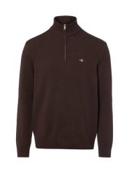 Gant sweter bez rękawów z dzianiny Mężczyźni Bawełna brązowy, L. Brązowe swetry męskie GANT, l, bez wzorów, z bawełny, sportowe, bez kołnierzyka, bez ramiączek. Za 699.95 zł.