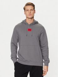 HUGO Bluza Daratschi214 50458700 Szary Regular Fit. Szare bluzy męskie Hugo, m, bez wzorów, z bawełny, bez ramiączek, bez kaptura. Za 249.99 zł.