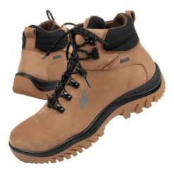 Buty trekkingowe 4F OBMH257 44S beżowy. Brązowe trekkingi męskie z materiału, za kostkę, bez zapięcia. Za 554.35 zł.