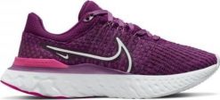 Nike Nike React Infinity Run Flyknit 3 DD3024-500 Fioletowe 38,5. Fioletowe obuwie sportowe damskie Nike, bez wzorów, bez zapięcia. Za 641.00 zł.