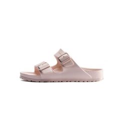 Klapki damskie Birkenstock Arizona Eva. Czerwone klapki damskie Birkenstock, na lato, bez wzorów, z materiału, bez obcasa, bez zapięcia. Za 341.00 zł.