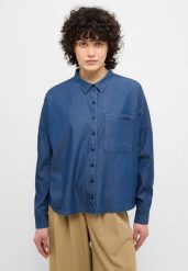 Damska Koszula Mustang Style Ruby Denim Blue 1015420 5000 840. Czerwone koszule damskie Mustang, l, bez wzorów, z denimu, bez kołnierzyka, bez ramiączek. Za 199.99 zł.