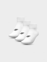 4F Skarpetki casual za kostkę (3-pack) męskie - białe 43-46. Białe skarpety męskie 4F, bez wzorów, z bawełny. Za 49.99 zł.