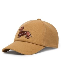 Czapka z daszkiem Weekend Max Mara. Brązowe czapki damskie Weekend Max Mara, bez wzorów. Za 489.99 zł.